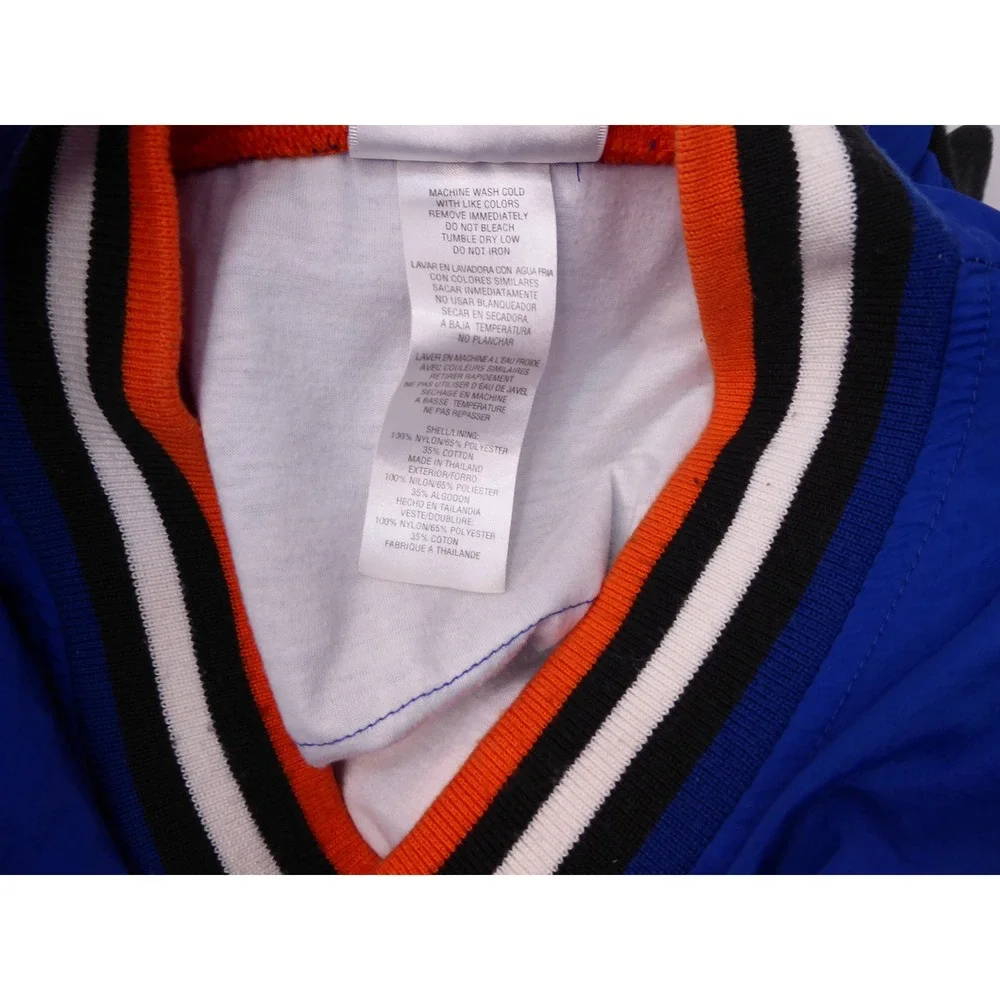 Adidas Vintage Y2K Windbreaker Pullover Blue Orange V-Neck Jacket Men's Medium